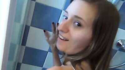 Skinny teen loves taking it in the ass and getting facialized