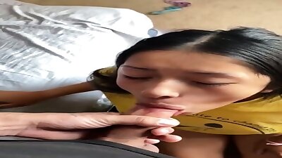 Deepthroat And Facial For Petite Latina Teen