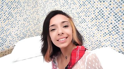Cute Petite Brazilian Teen With 2 Men
