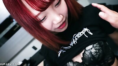 Cute Petite Japanese Teen With Red Hair And Small Tits