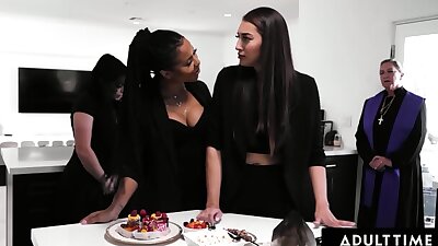 ADULT TIME Bella Rolland Gives Up Free Use Kira Noir At Public Wake! SPANISH SUBTITLES