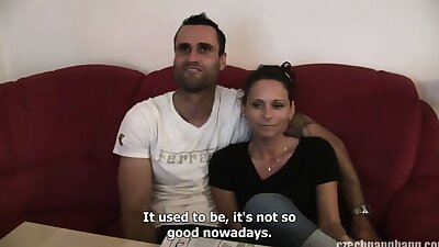 Czech Gangbang  boyfriend looks on