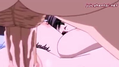 Busty hentai babe double penetrating with toys