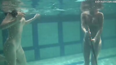 Russian Lesbian Girls Swimming In The Pool